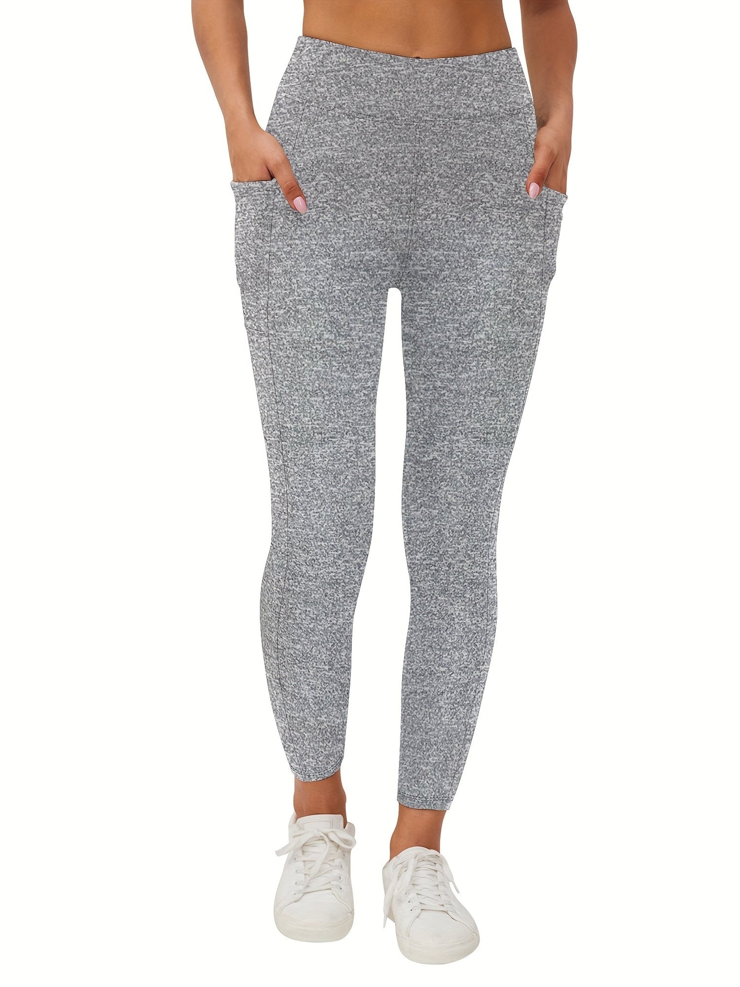 Legging polaire femme taille haute avec poche – doublé chaud hiver