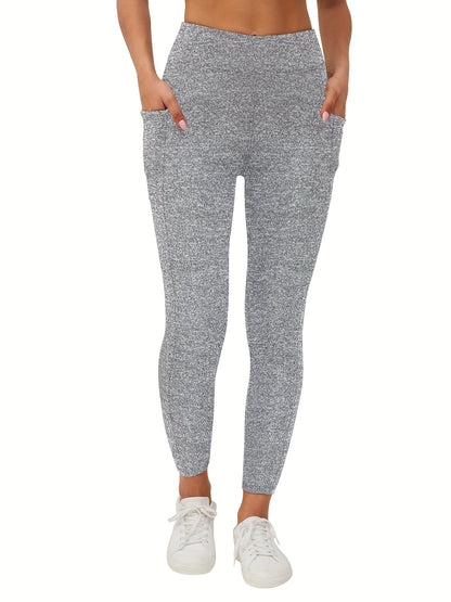Legging polaire femme taille haute avec poche – doublé chaud hiver