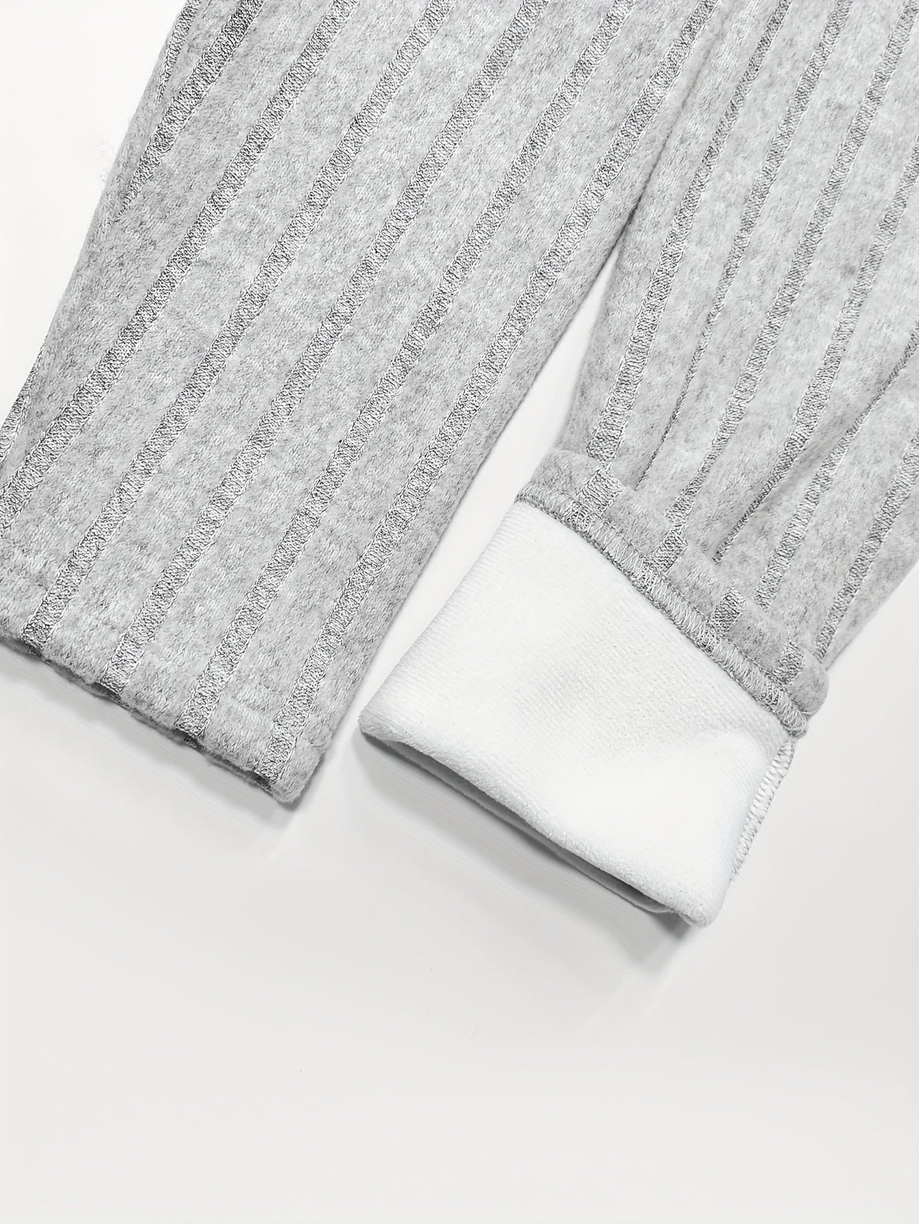 Legging polaire côtelé femme taille haute – confort thermique et style cosy