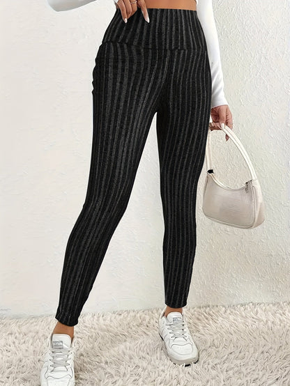 Legging polaire côtelé femme taille haute – confort thermique et style cosy