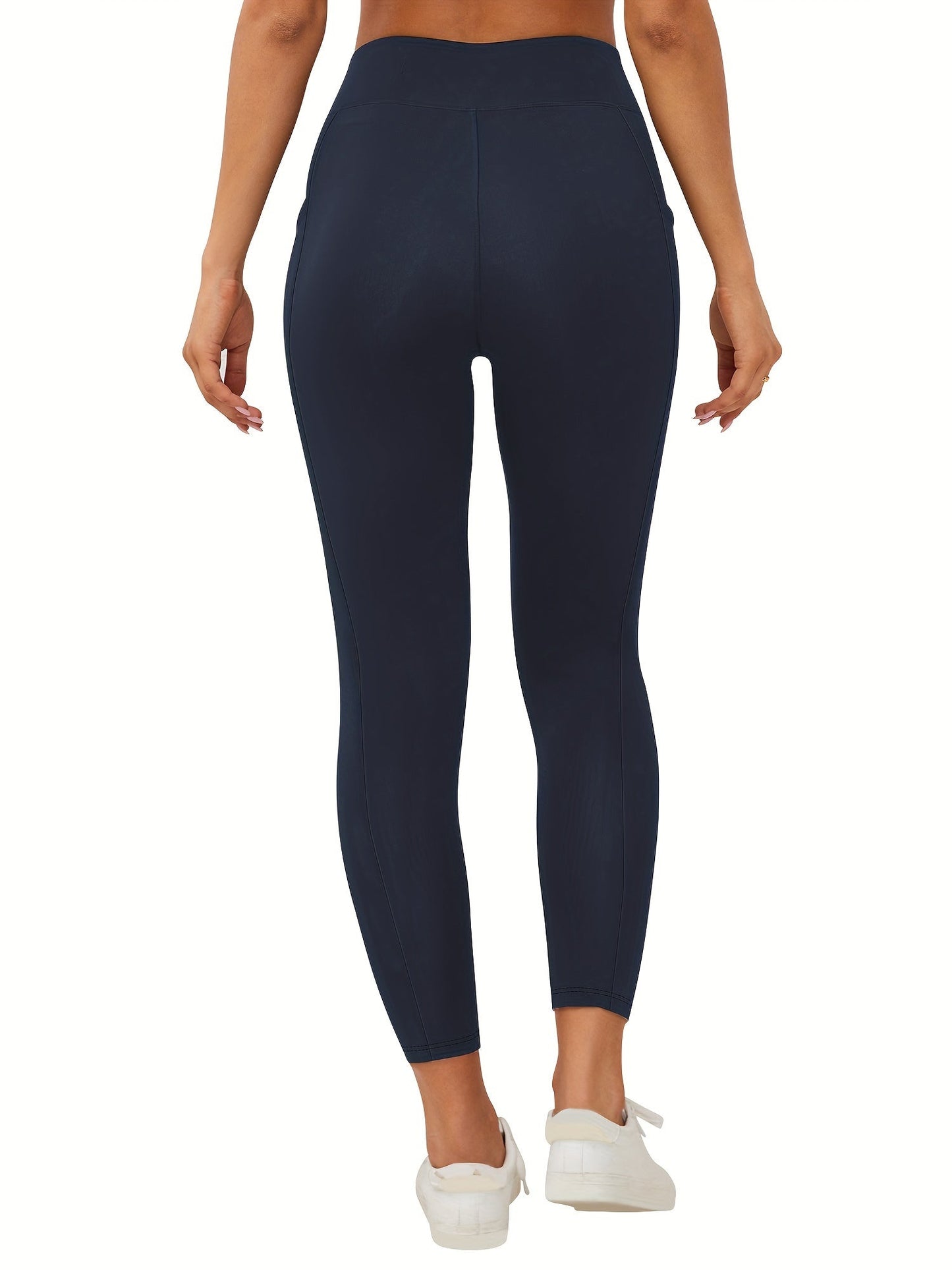 Legging polaire femme taille haute avec poche – doublé chaud hiver
