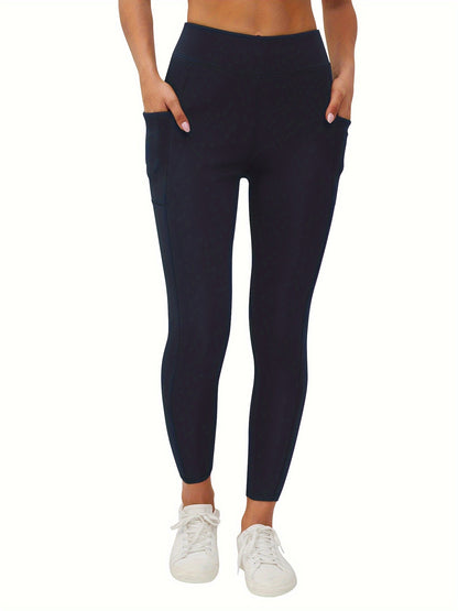 Legging polaire femme taille haute avec poche – doublé chaud hiver