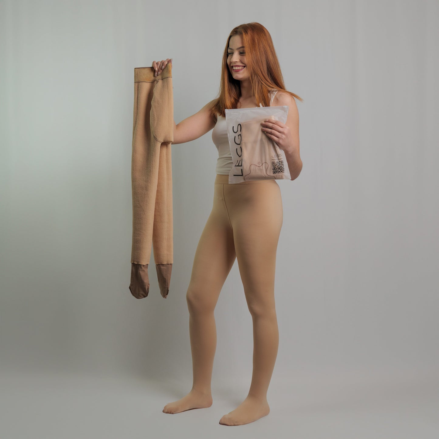 COLLANT POLAIRE TRANSPARENT BEIGE