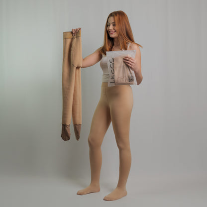 COLLANT POLAIRE TRANSPARENT BEIGE
