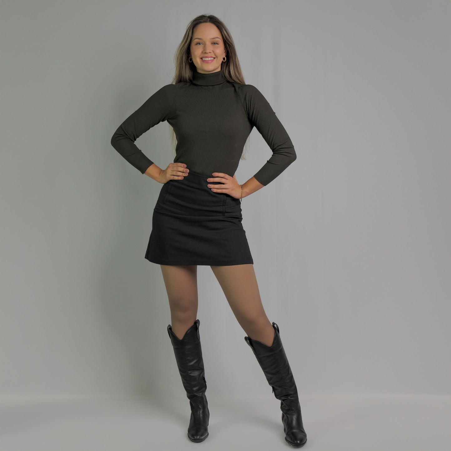 LEGGS - COLLANT POLAIRE TRANSPARENT CAFÉ