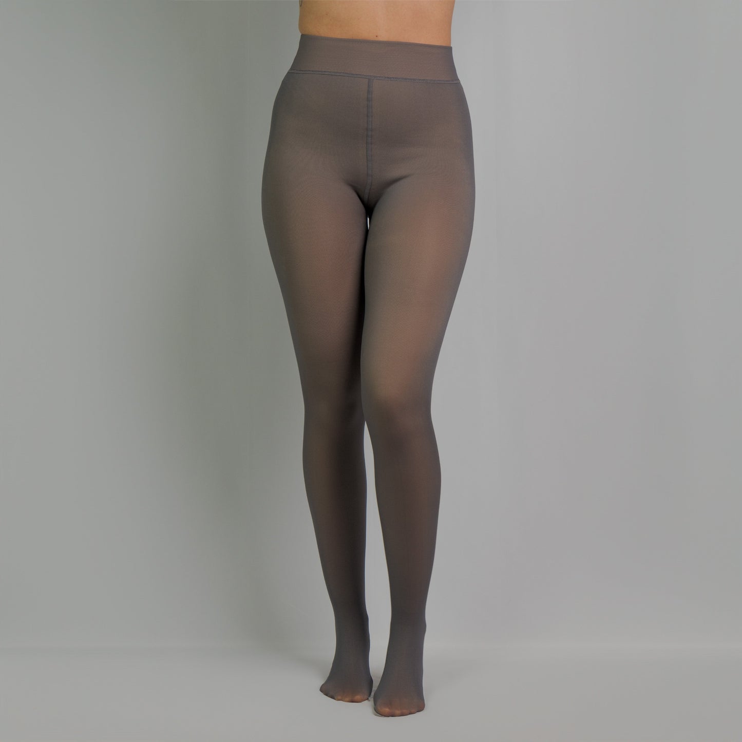 LEGGS - COLLANT POLAIRE TRANSPARENT GRIS