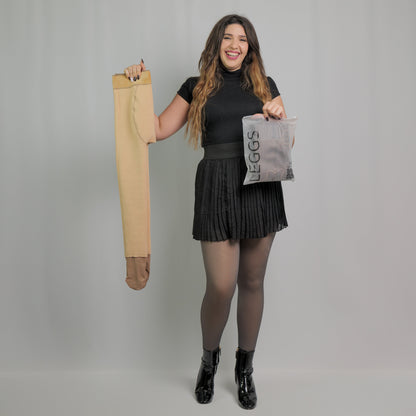 LEGGS - COLLANT POLAIRE TRANSPARENT GRIS