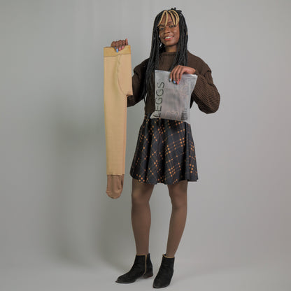 LEGGS - COLLANT POLAIRE TRANSPARENT CAFÉ