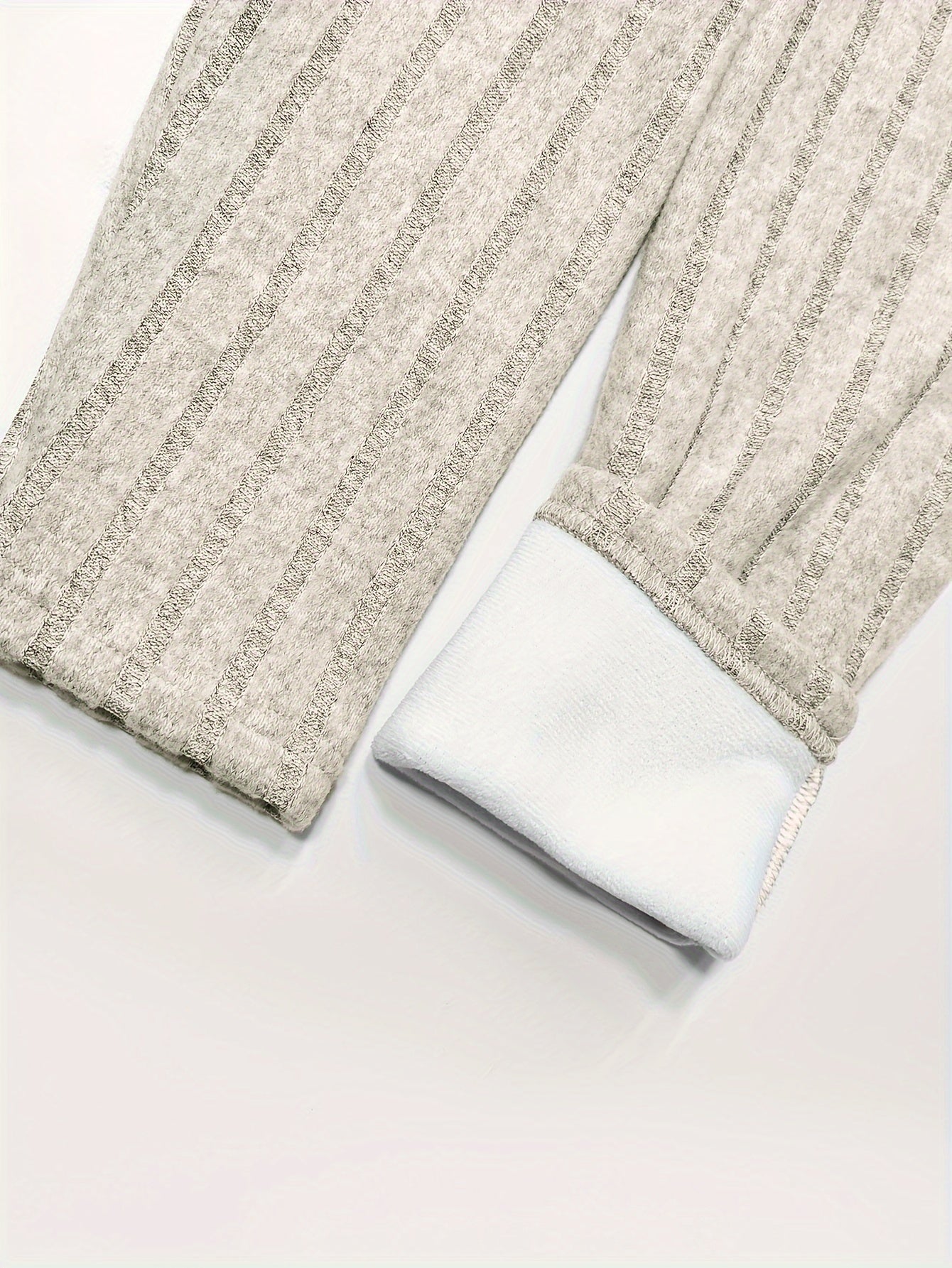 Legging polaire côtelé femme taille haute – confort thermique et style cosy