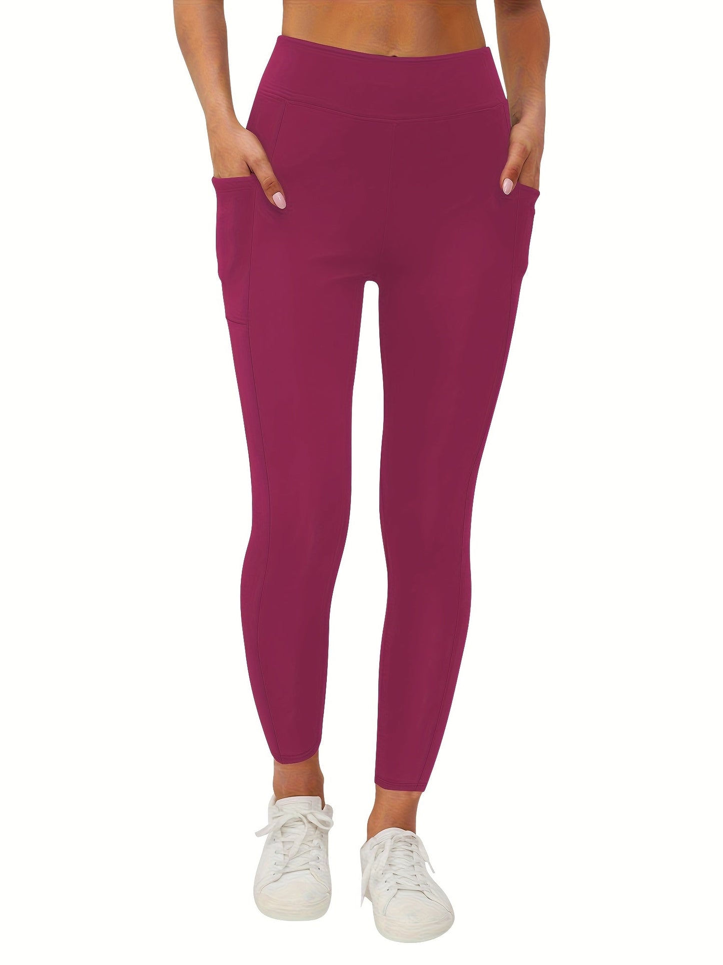 Legging polaire femme taille haute avec poche – doublé chaud hiver