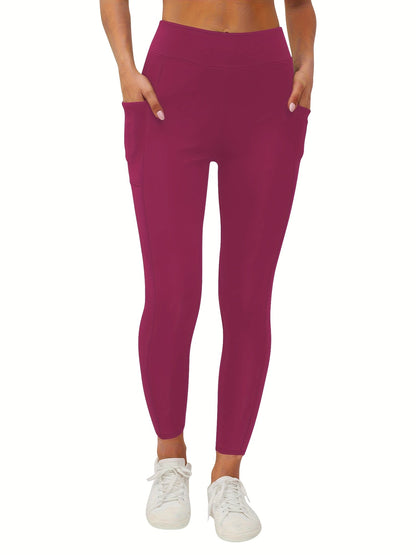 Legging polaire femme taille haute avec poche – doublé chaud hiver